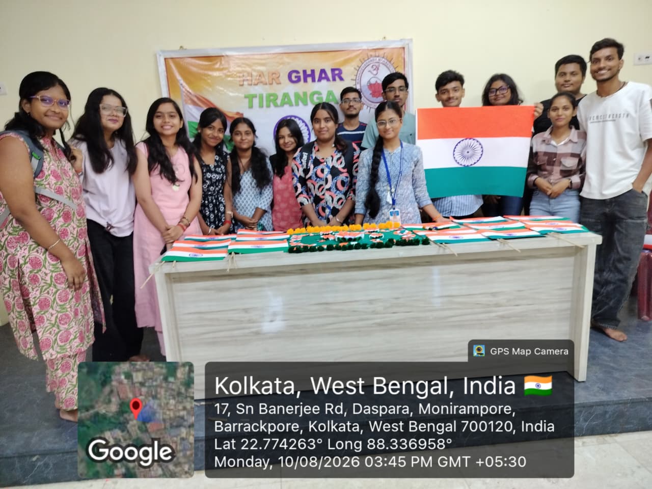 Observance of “Har Ghar Tiranga” Campaign, 2026
As part of the state-wide observance of the “Har Ghar Tiranga” Campaign, directed by the Higher Education Department, Government of West Bengal, a Flag-Making Ceremony was organised at Mahadevananda Mahavidyalaya on 10th August 2026.
The programme aimed to instil a sense of patriotism, national pride and respect for the Tricolour among the students. Students enthusiastically participated in making the National Flag, demonstrating their creativity and expressing their commitment to the ideals of the nation